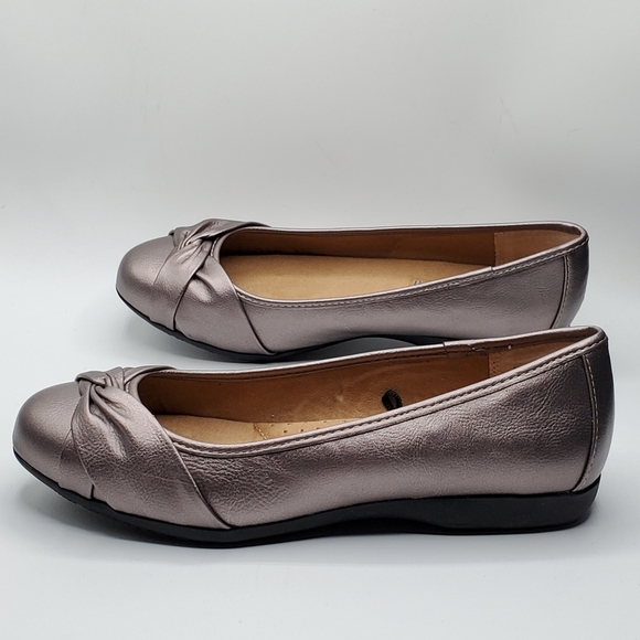 St. John's Bay Shoes Nib Halifax Pewter Colored St Johns Bay Ballet